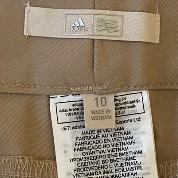 adidas New Size 10 Golf Sport Active‎ Womens Essential Shorts in Raw Gold Color - Picture 8 of 8